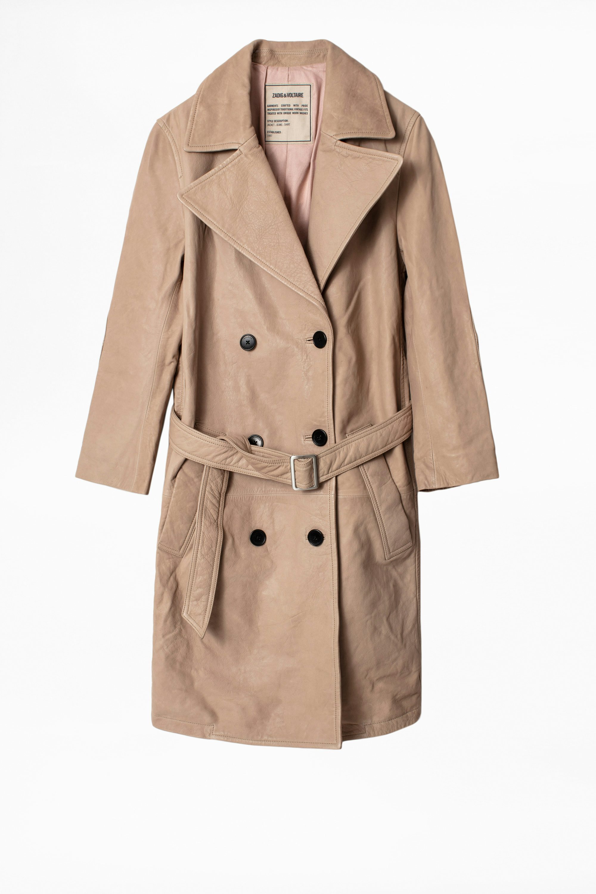 Miad Leather Coat - Women’s leather trench.